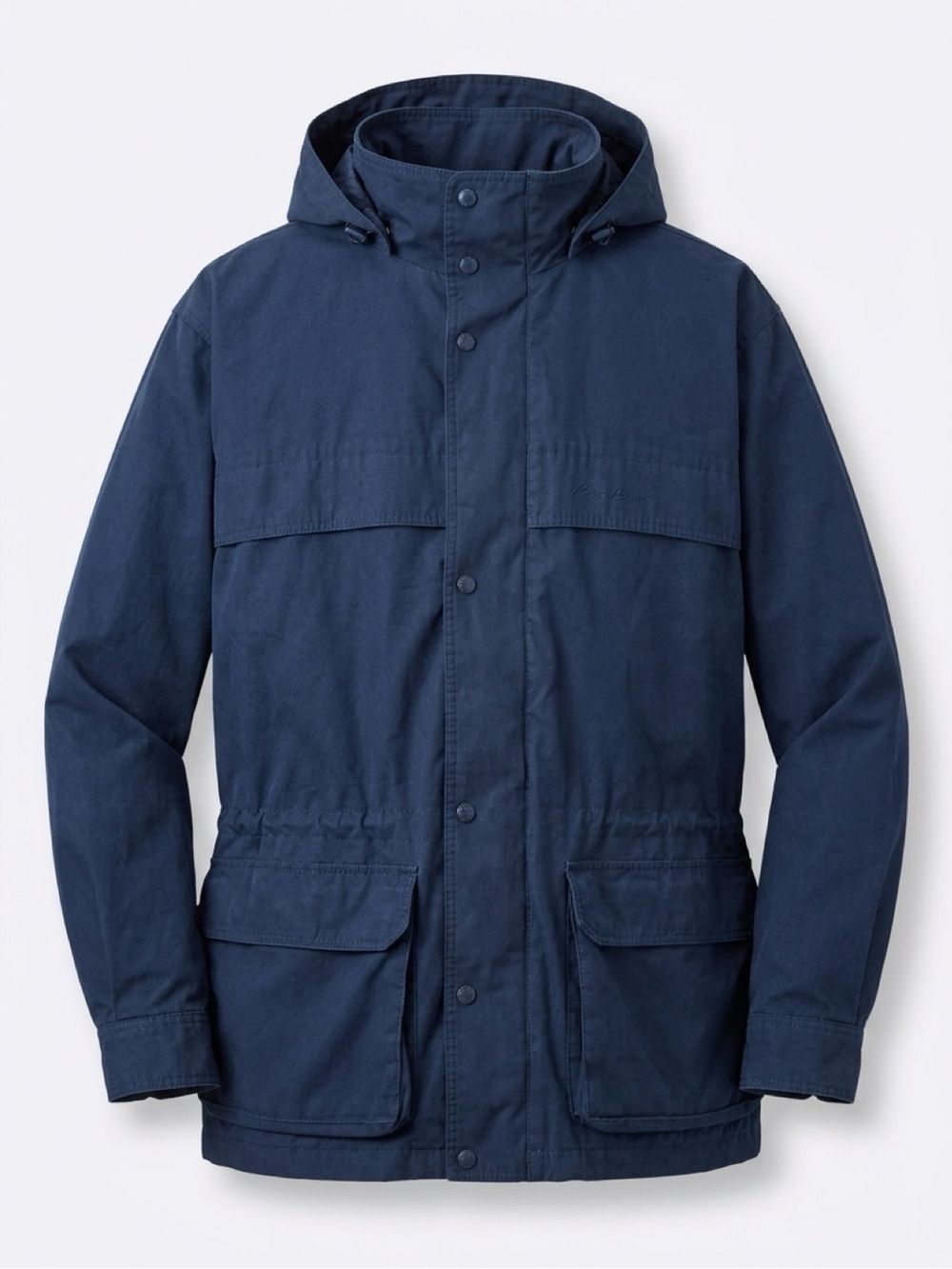 VTG Eddie Bauer Men’s Navy Parka With Wool Lining Size XL